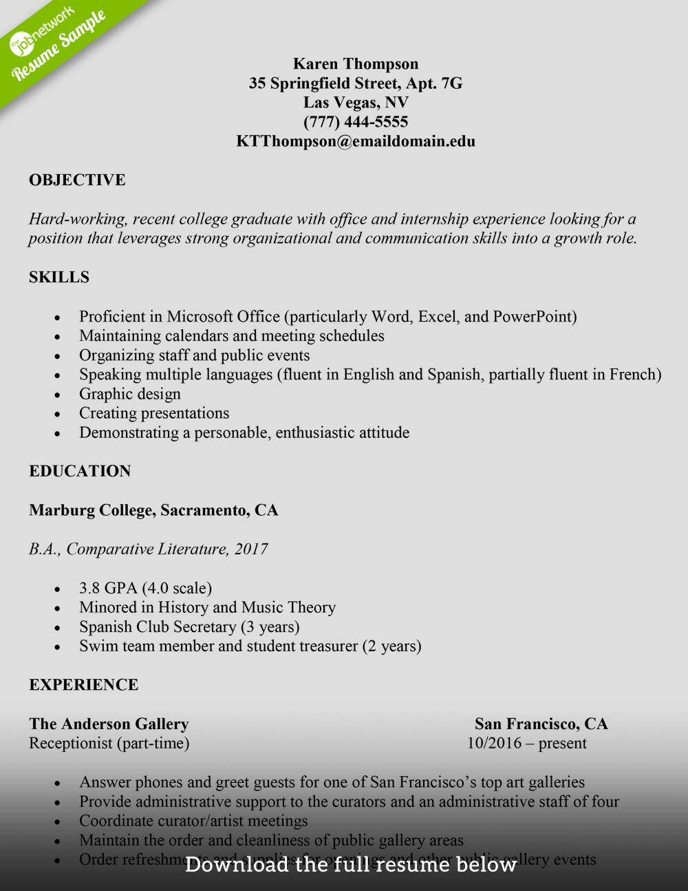 College-Student-Resume-Administrative-Assistant