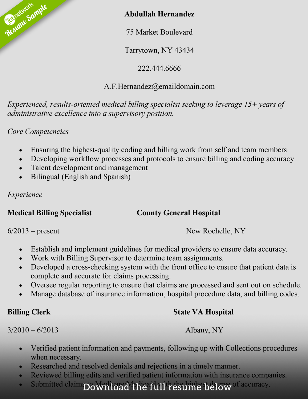 Medical-Billing-Management-Resume