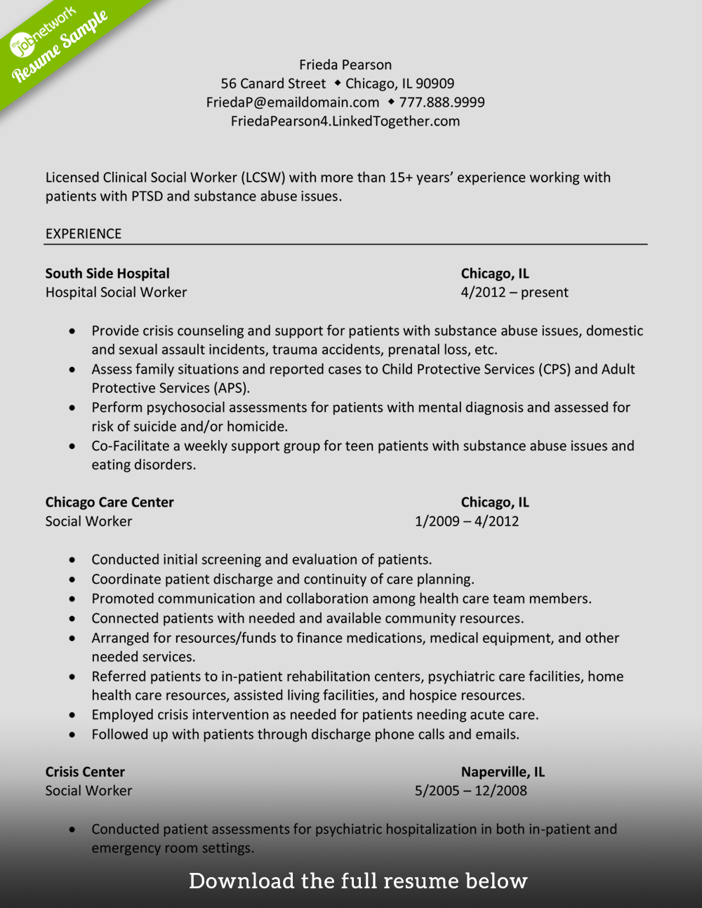 social-worker-resume-medical