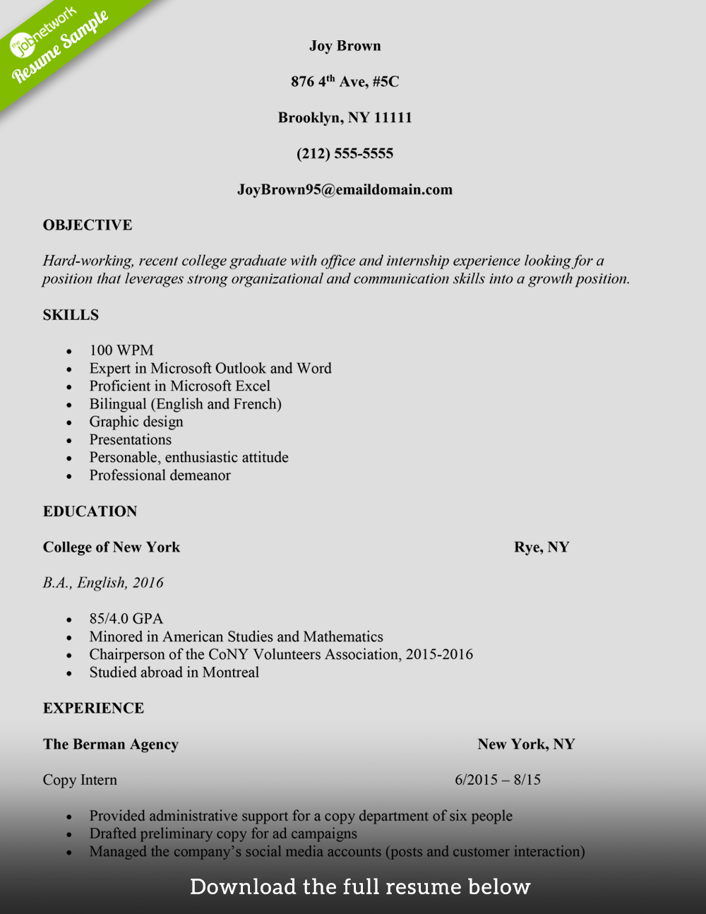 administrative-assistant-resume-joy-brown