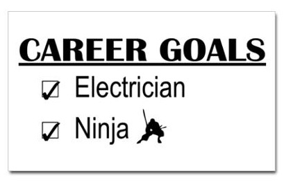 career-goals-ninja-bumper-sticker