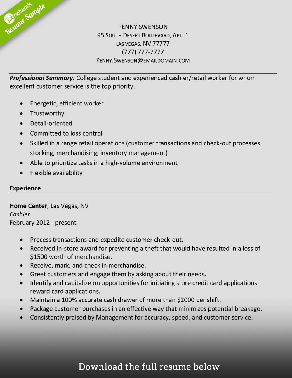 cashier-resume-experienced-in-retail