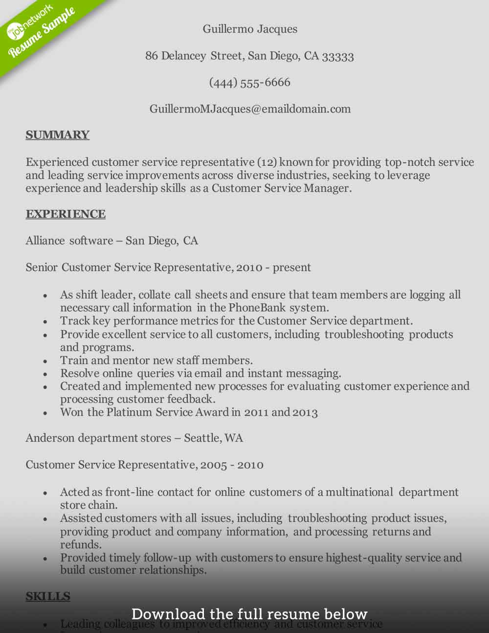 customer-service-resume-midlevel