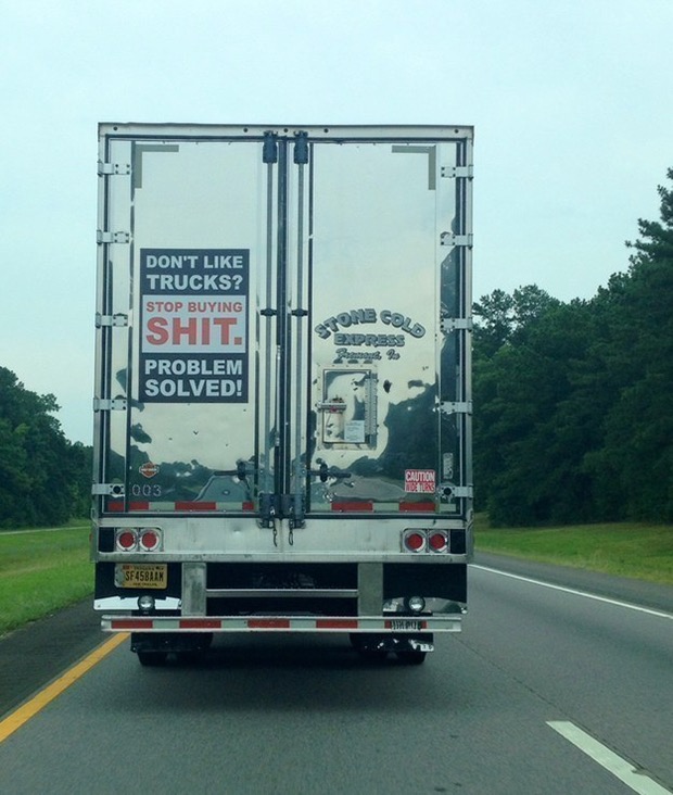 don't like trucks, stop buying shit. problem solved