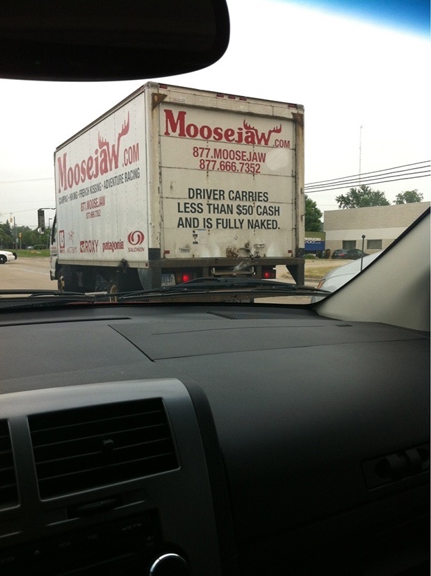 driver carries less than 50 cash and is fully naked
