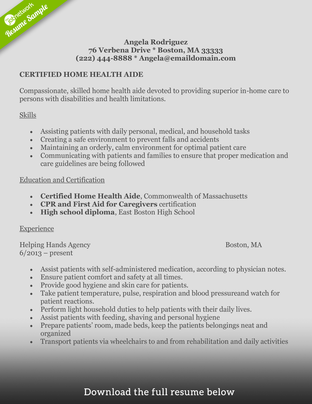 home-health-aide-resume-certified