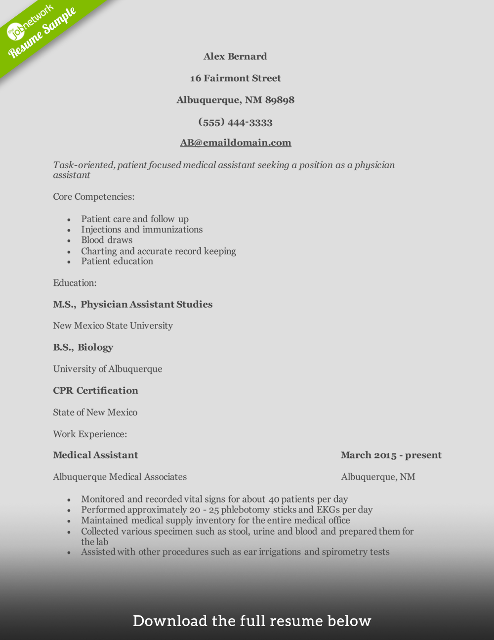 physician-assistant-resume-entry-level