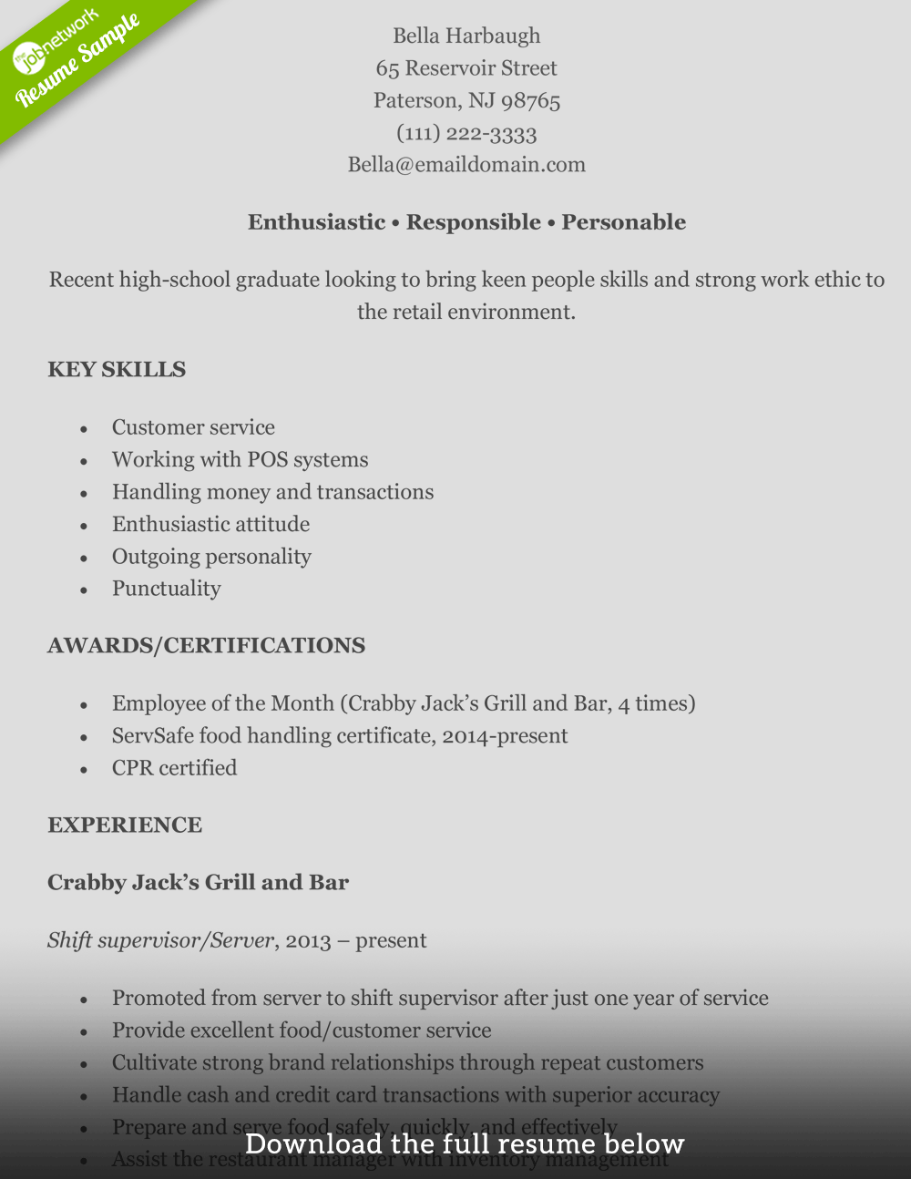 retail-resume-bella