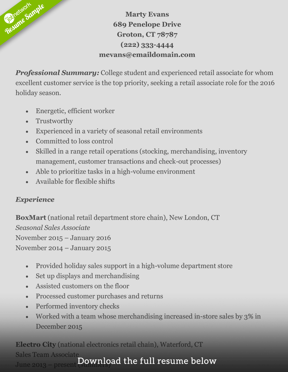 retail-resume-marty