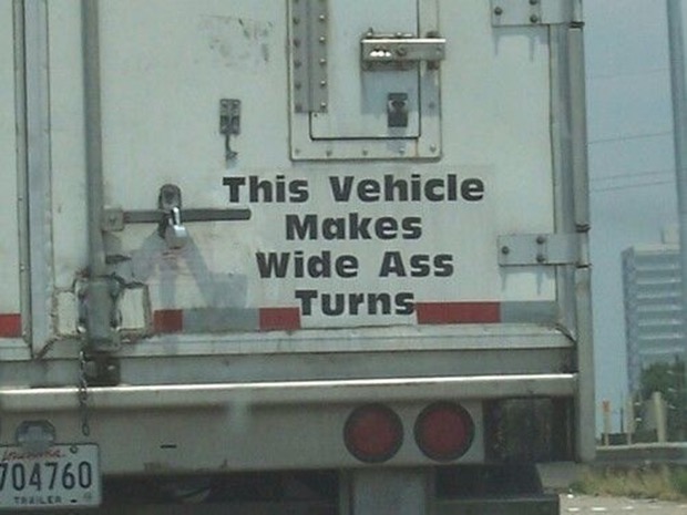 this vehicle makes wide ass turns