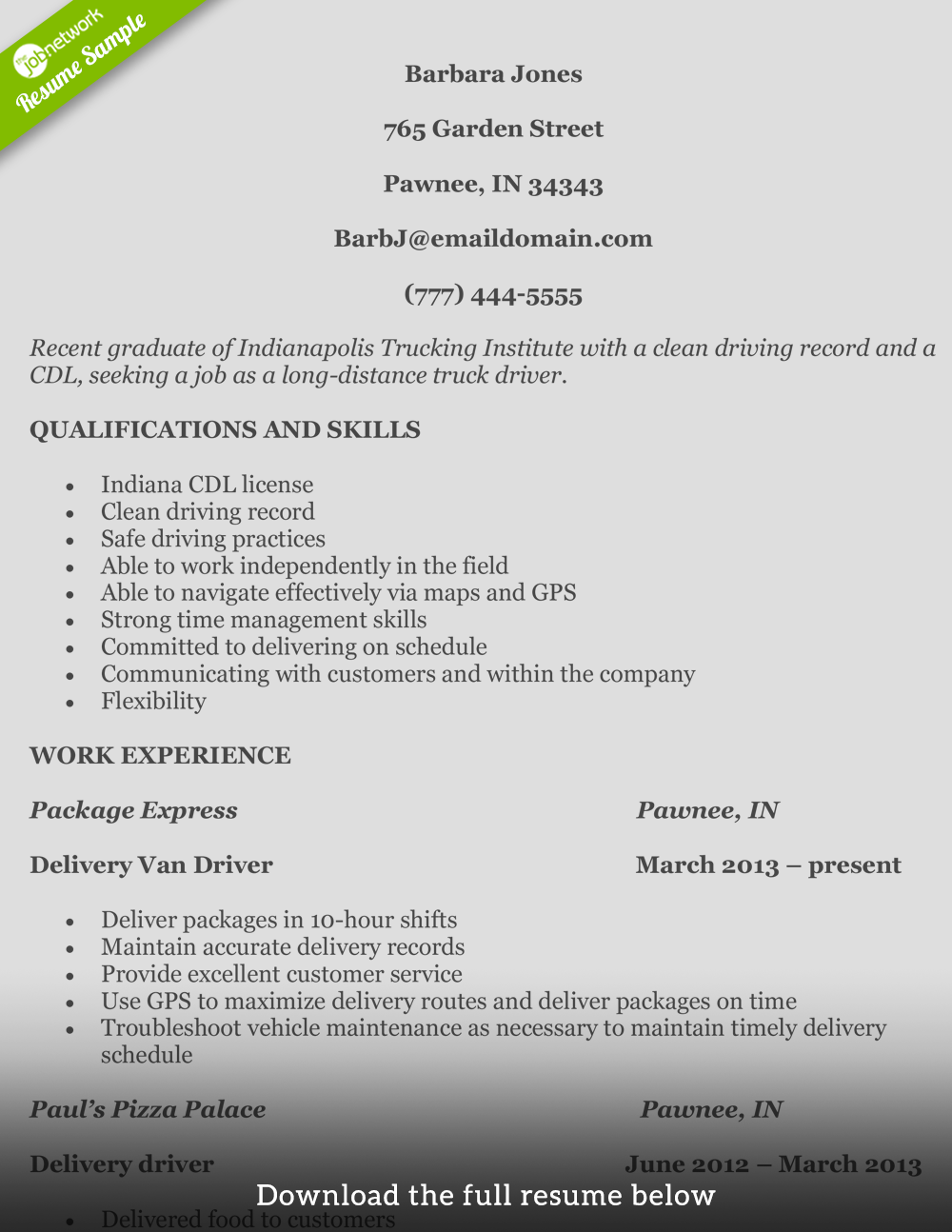 truck-driver-resume-barbara-jones